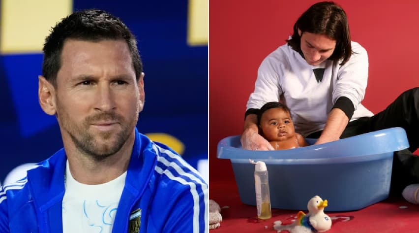 Messi habló de la icónica foto bañando a Lamine Yamal de bebé