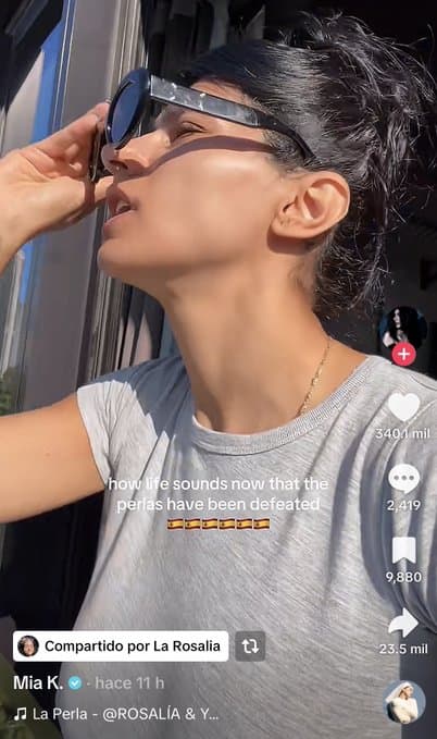 Rosalía indignó a sus fans al compartir un video de Mia Khalifa por el festejo de España