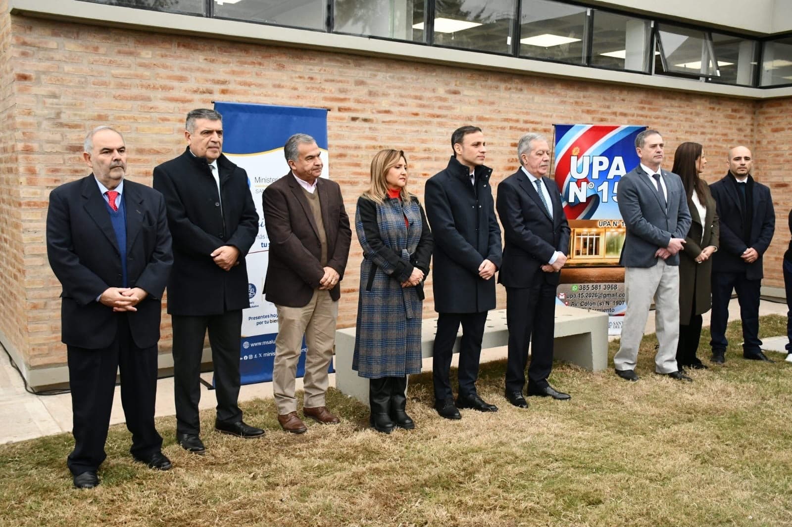 Fuentes y el secretario Benavente acompañaron al gobernador Suárez en la inauguración de la UPA N°15