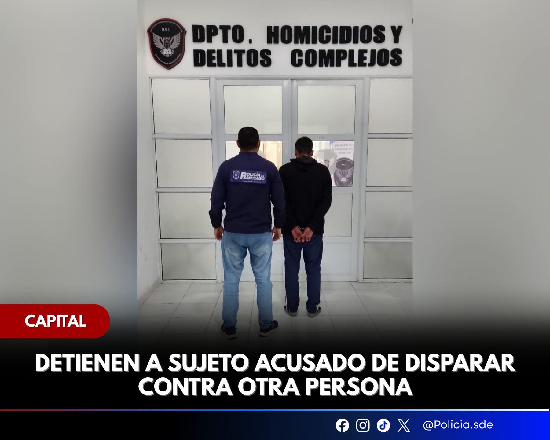 Detienen a sujeto acusado de disparar contra otra persona